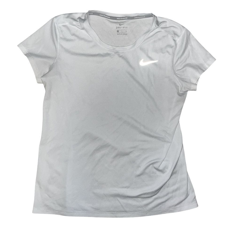 Nike Dri-Fit Short Sleeve White Workout Top